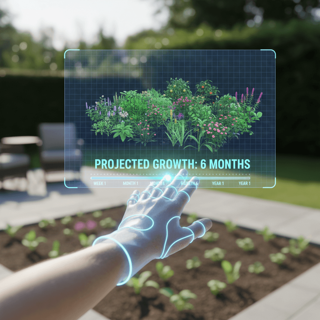3D garden growth visualization