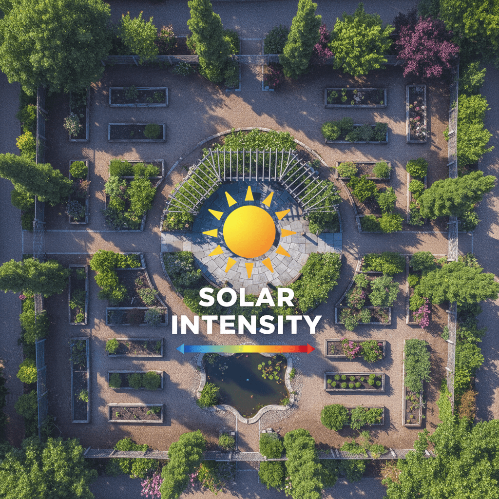 Solar path analysis heat map overlay