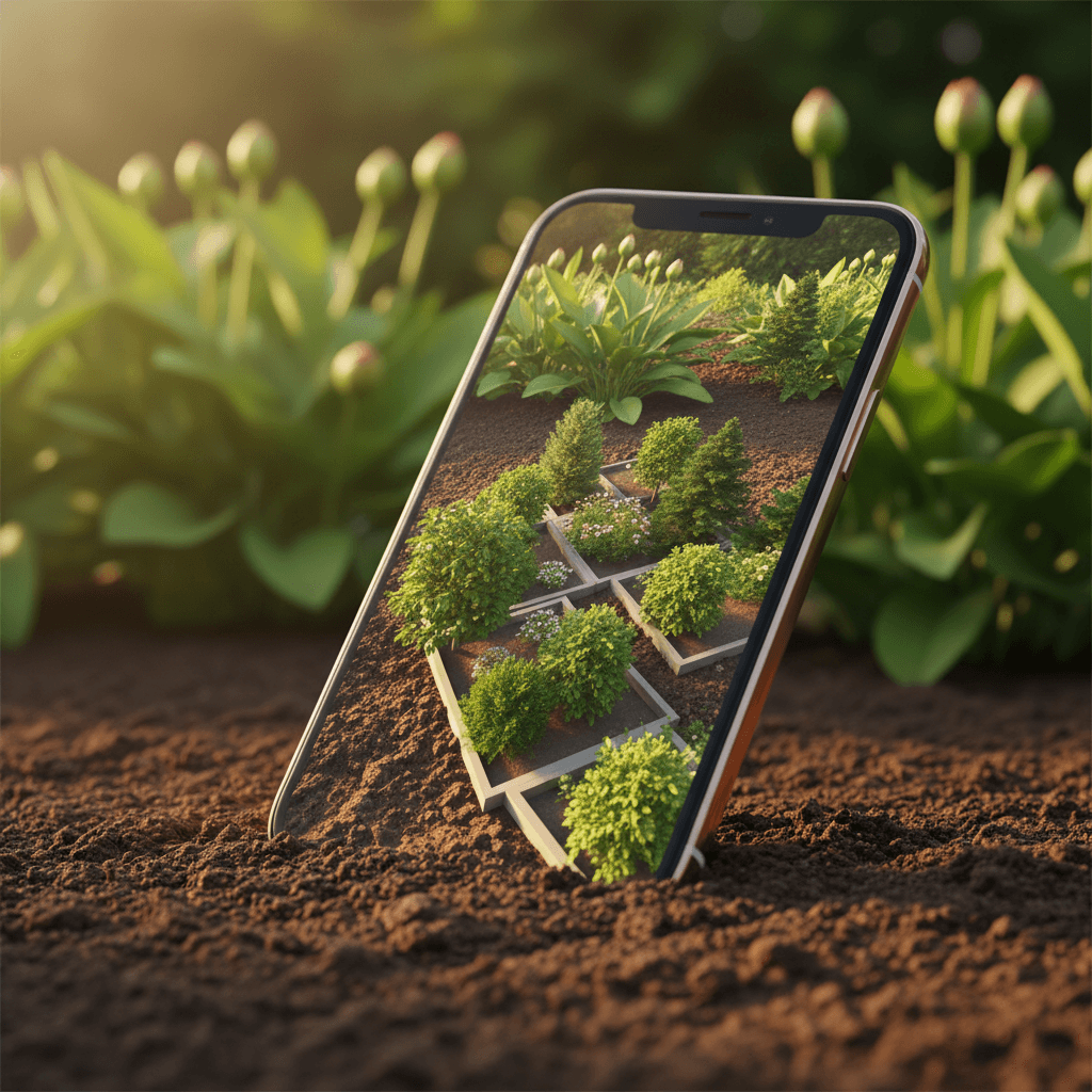 3D garden visualization on mobile device