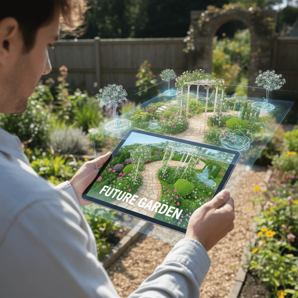 3D future garden growth visualization